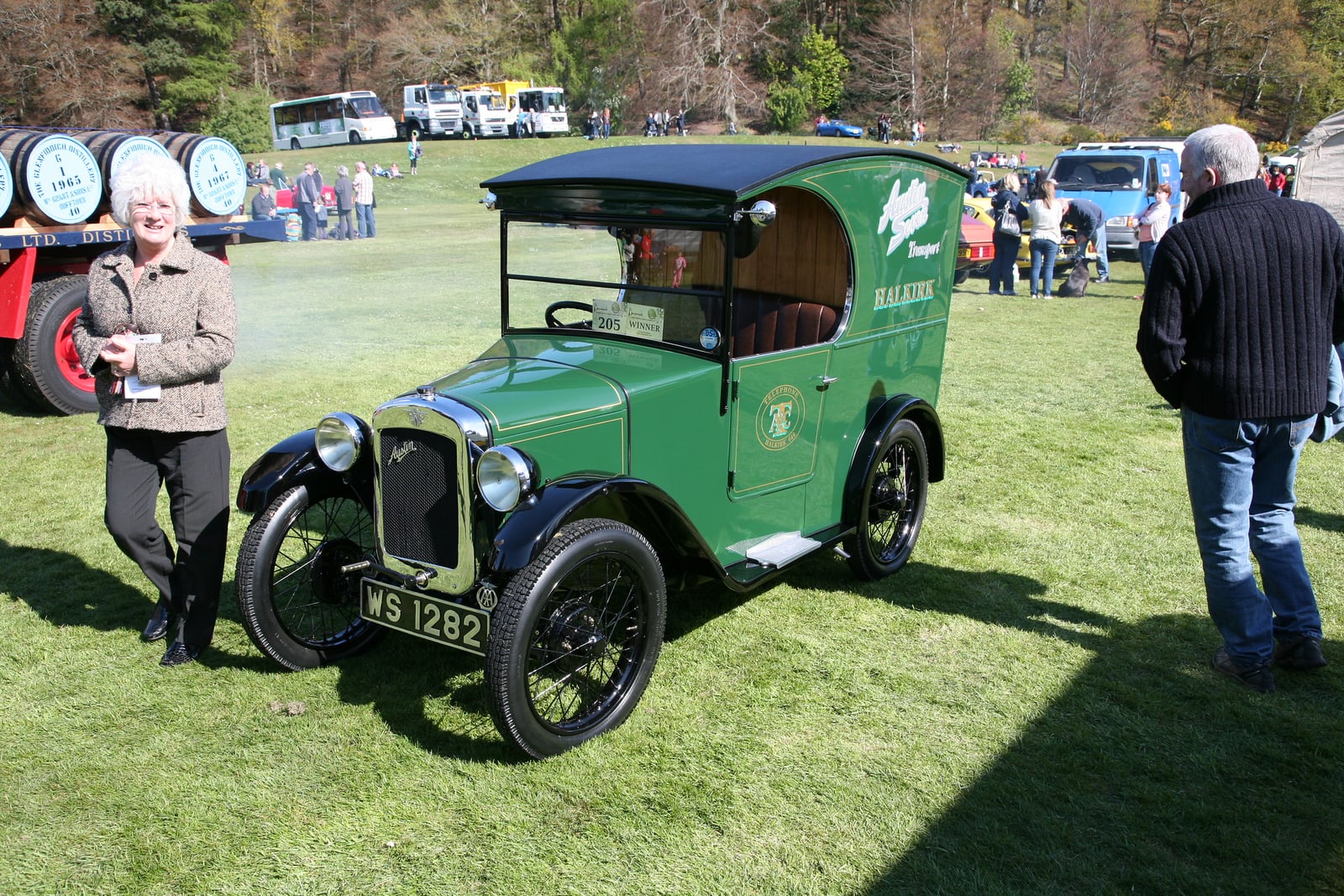 A green Austin Seven light van of 1929, side view