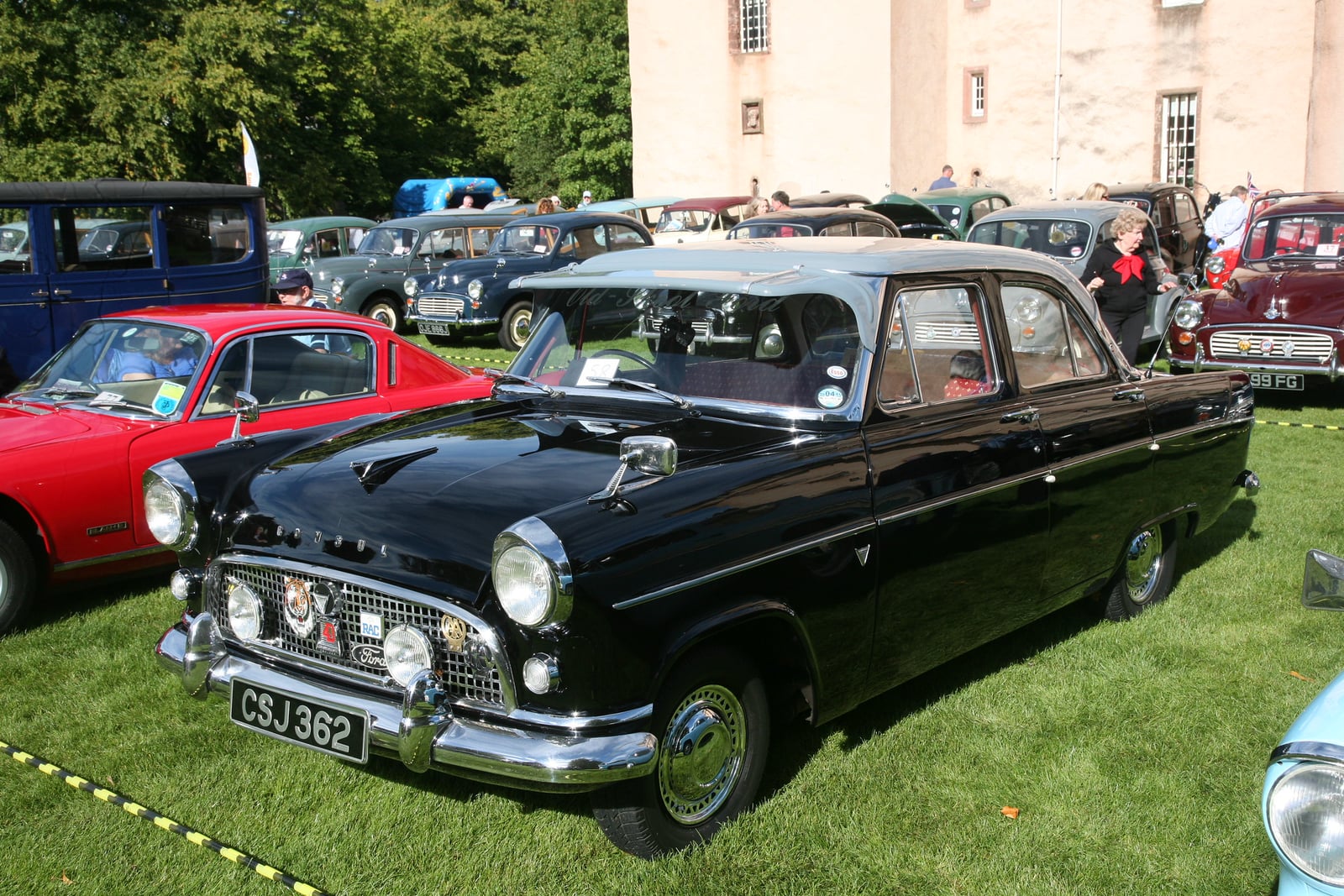 A Ford Consul Mk2 at a classic-car show