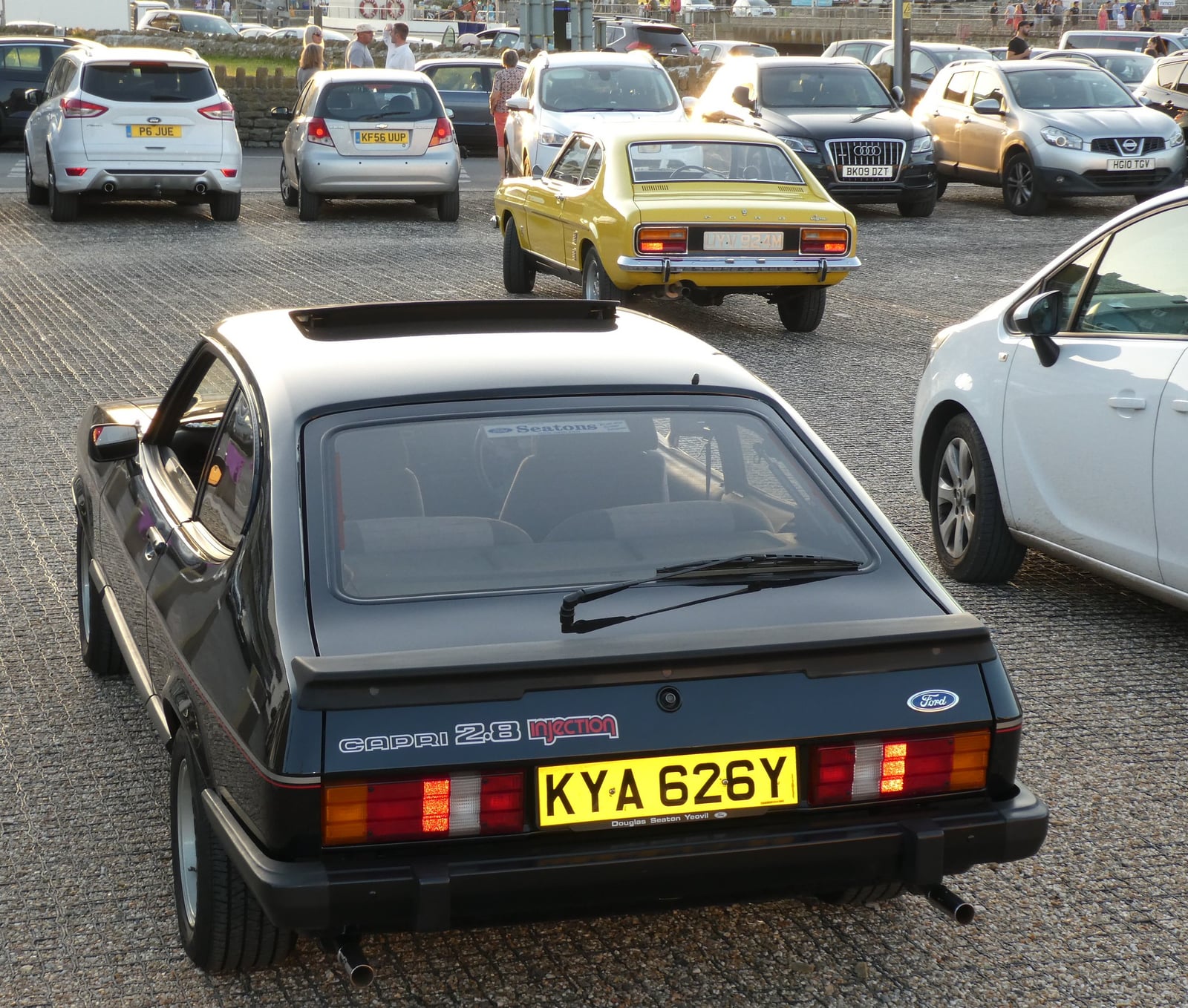 A Ford Capri 2.8 Injection at a show