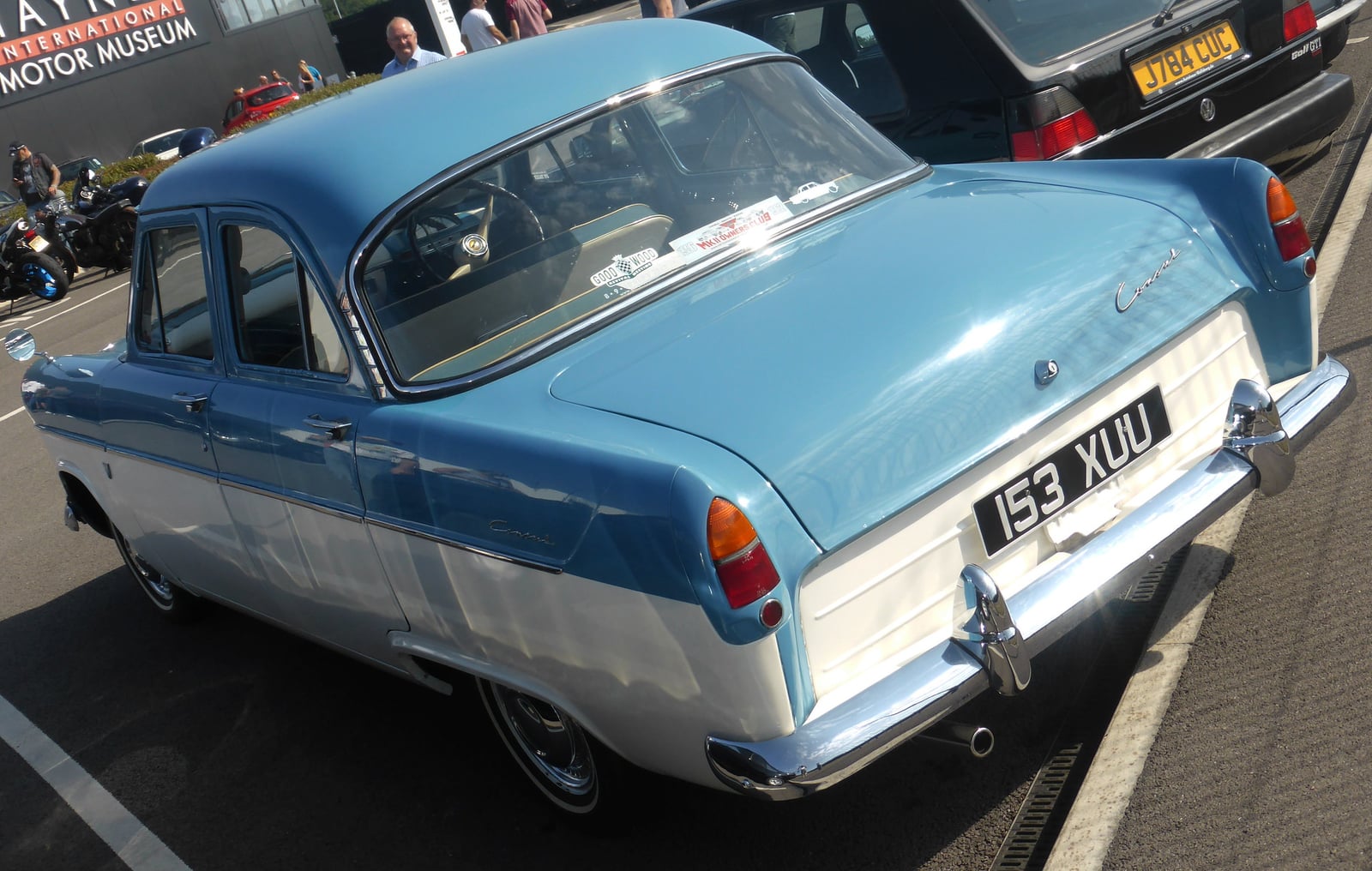 A two-tone Ford Consul Mk2, side view